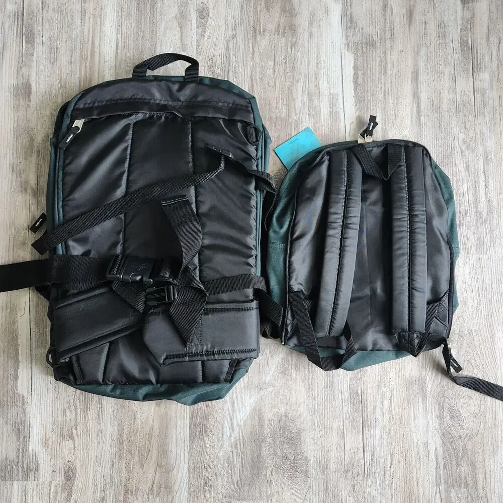 Compass 2 in 1 Outdoor Products Backpack Green Hiking Polyester Bag NWT New